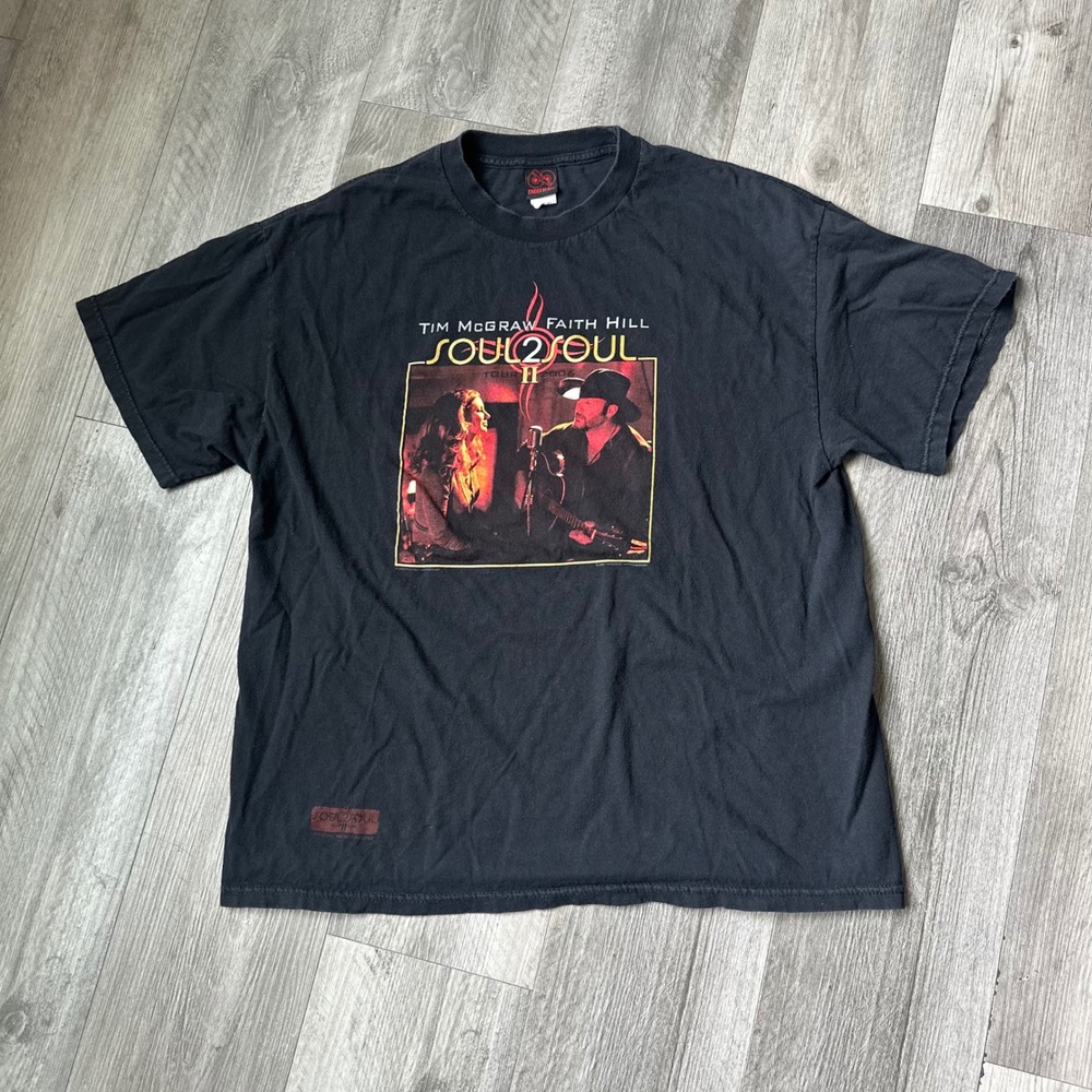 Tim McGraw Faith Hill Soul2Soul II 2006 Tour T-Shirt Black XL
